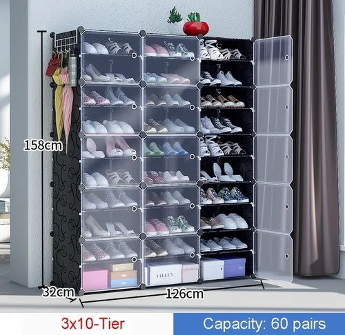 Mobile Shelves Shoe Cabinets Organizers Display Vertical Shoe Cabinets  Mobile Crystal Zapateras Organizador House Furnitures - AliExpress