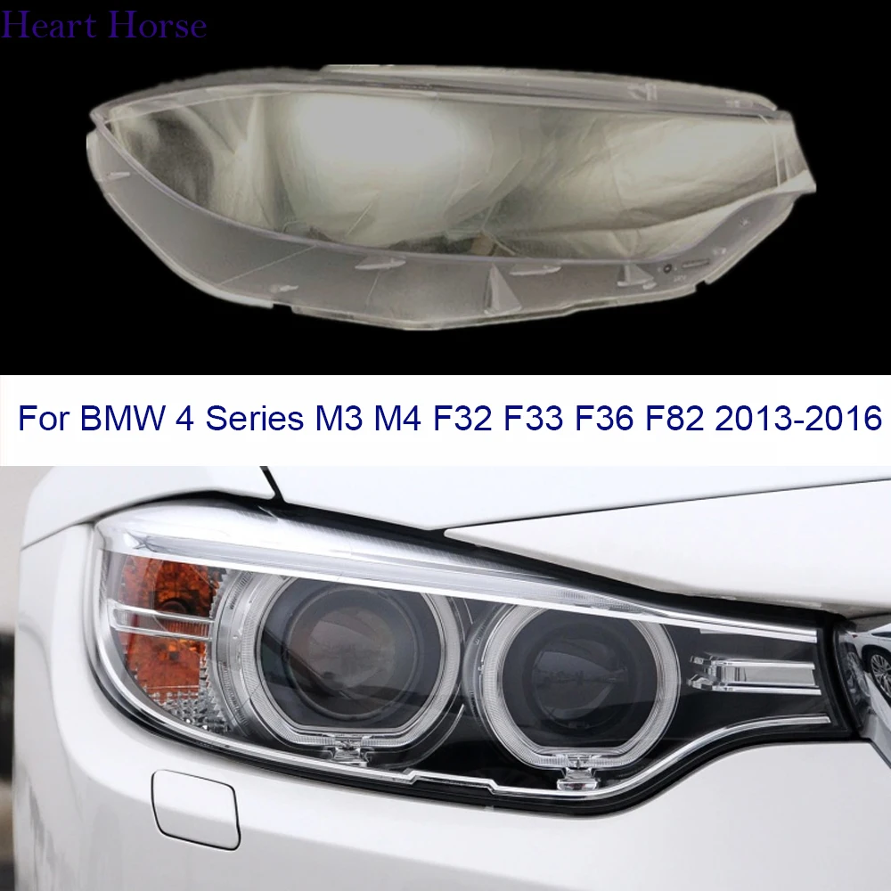 

Headlight Lens Cover For BMW 4 Series M4 F32 F33 F36 F82 Car Transparent Lampshade Headlamp Glass Lamp Shell 2013 2014 2015 2016