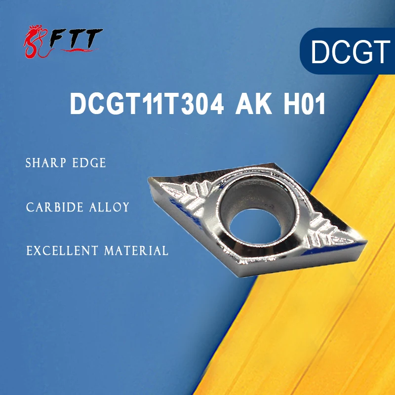 10x DCGT11T304-AK H01 Hartmetall-Dreheinsätze – Für Alu, Kupfer, GFK & Co. – CNC-Präzisionsbearbeitung