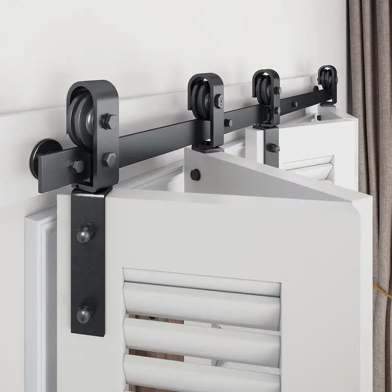 Rail Sliding Barn Door Carbon Steel Hardware Kits Set Rail Sliding Barn Door Hardware Floor Guide Warehouse