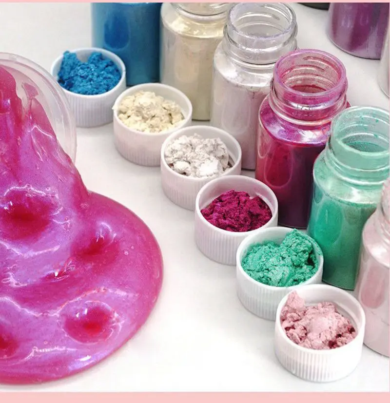 Fluorescent Mica Pearl Powder Pigment Epoxy Resin Soap Candle Slime Filler Dust Neon Nail Glitter Car Paint Dye Powder