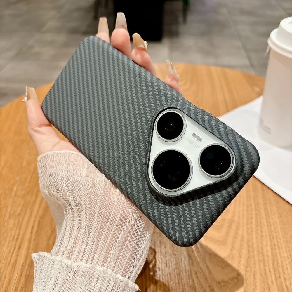 Luxury Half Frame Carbon Fiber Kevlar Magnetic Phone Case with Wireless Charging Capability