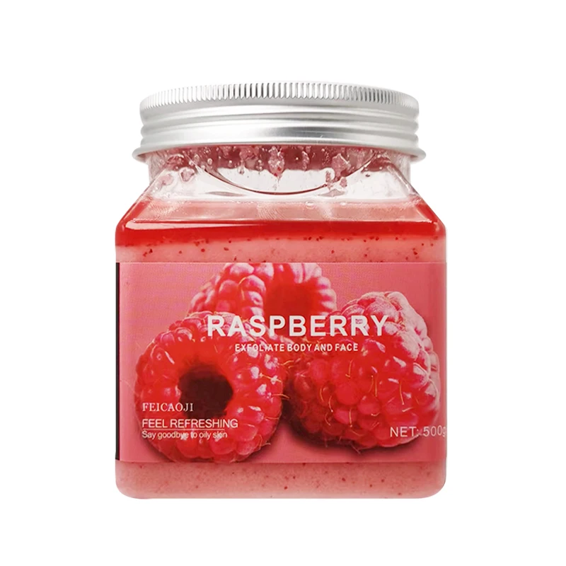 Strawberry Body Scrub 500g Moisturizing Oil Control Cleans Soften Chicken Skin Keratin Friction Mud Scrub Care Products