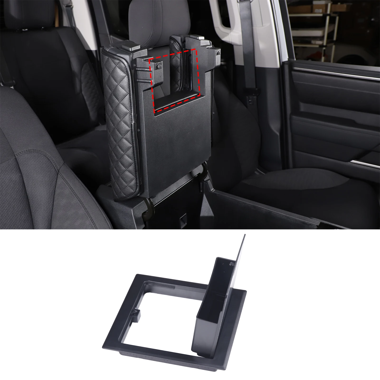 

Черный подлокотник из АБС-пластика для Toyota Tundra 2022-2023, скрытый ящик для хранения, центральная консоль, органайзер, крышка, аксессуары