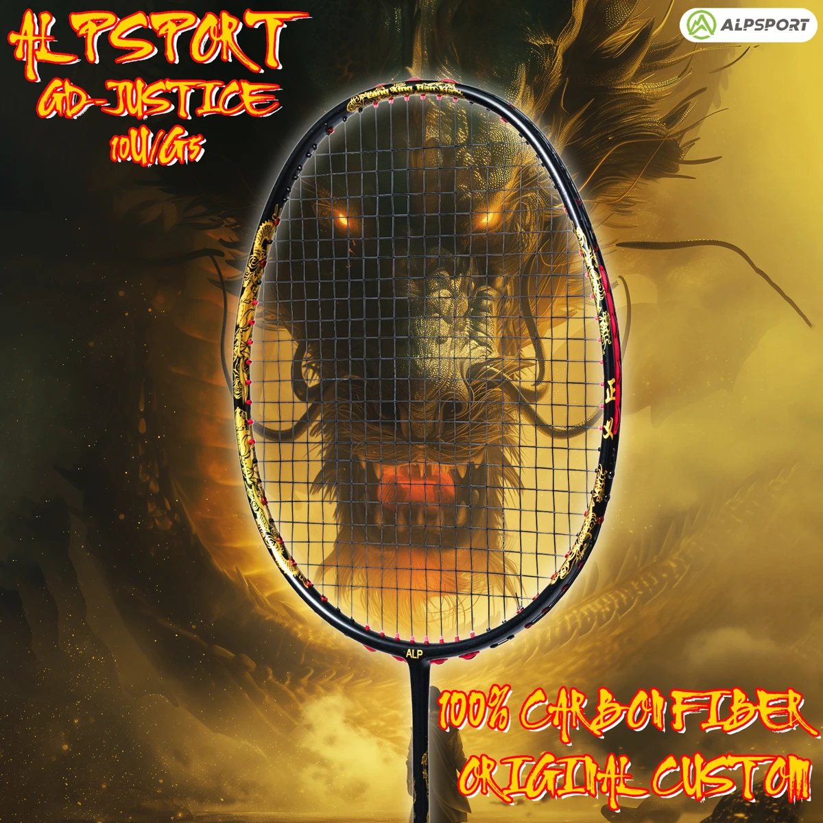 Badminton Racket ALP GD 10U Badminton Racket 52g T800 Ultralight MAX 32lbs T800 Carbon Fiber Including Badminton String and Bag