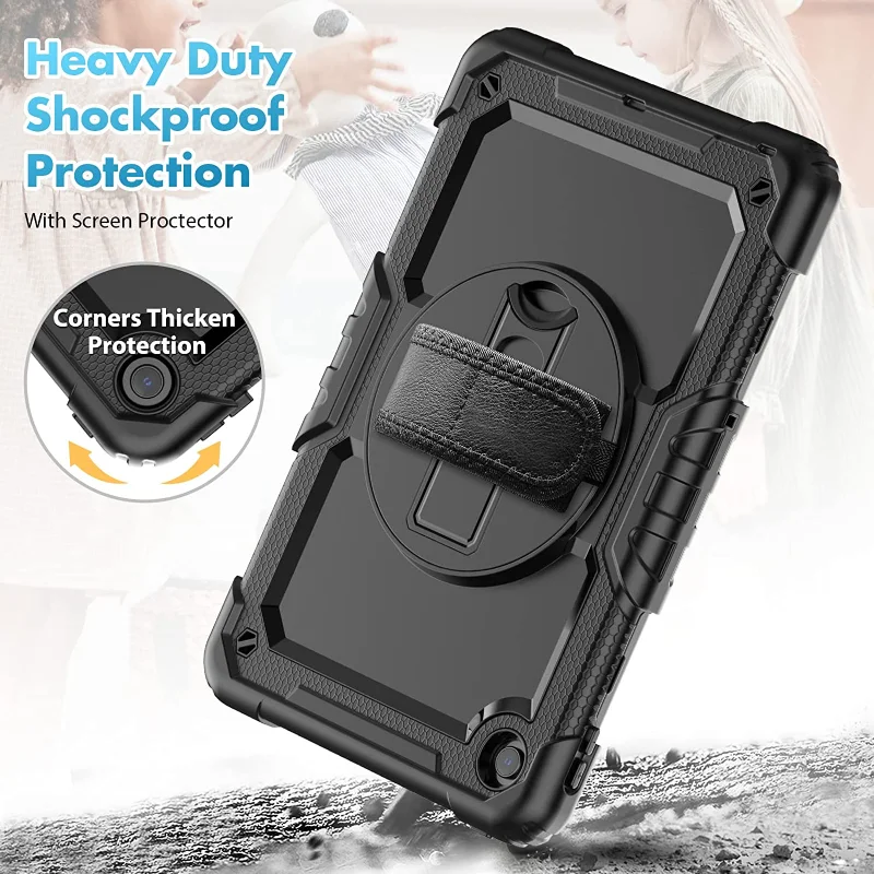 Shockproof para Lenovo Tab Capa Kickstand com Protetor de Tela Alça de Ombro M10 3rd Tb328fu M10 hd Tb-x306f 10.1 Tb-x306f Case - Imagem 6