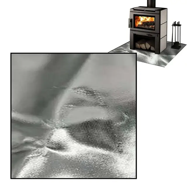 Kandalló Szőnyeg -Fedélzeti Védőtermelő Tűzszőnyeg Tűzló Rácsos Párnák Védő Fedélzeti Teraszos Fű Újrafelhasználható Grillezéshez A