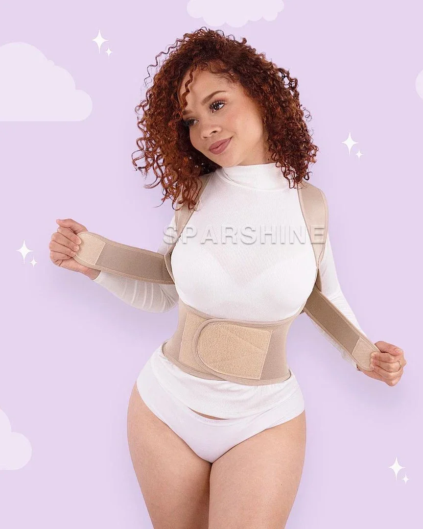 

Women's Waist Trainer High Compression Adjustable Velcro Slimming Flat Belly Girdle Waist Support Tummy Control Shaper Vest
