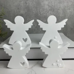 Star Angel Heart Silicone Mold DIY Gypsum Car Mounted Incense Expanding Plaster Decoration Aromatherapy Candle Resin Mold Craft