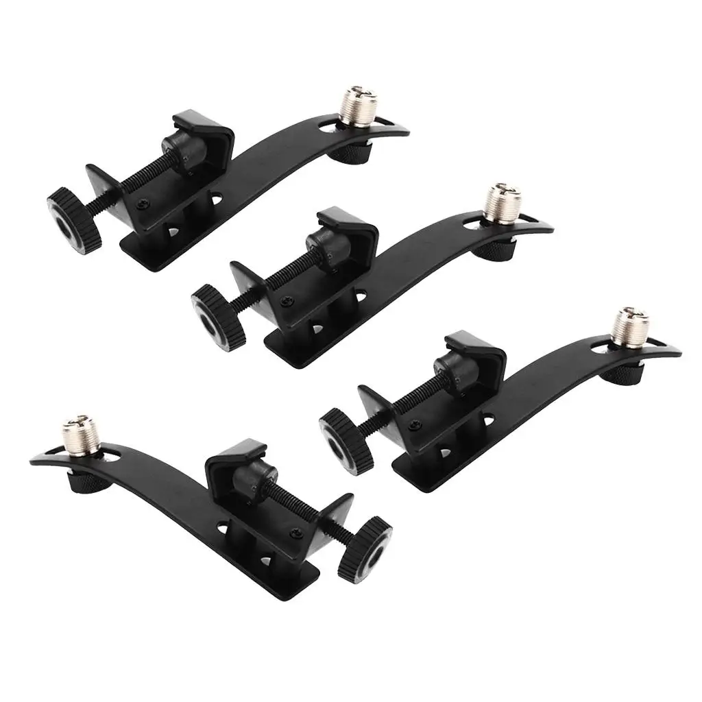 4개 조각 전문 드럼 클램프 홀더 악기 부품 블랙