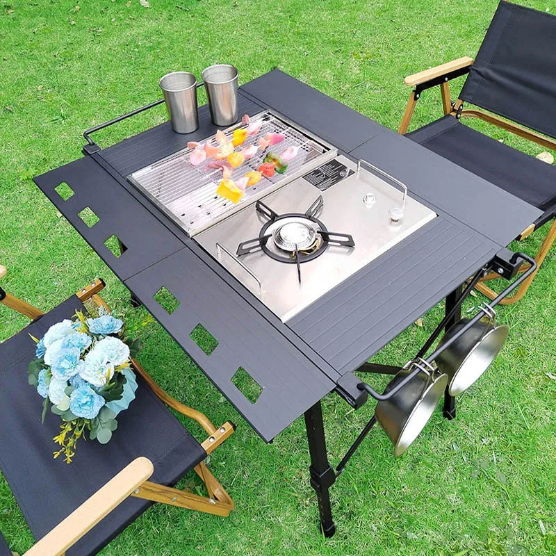 Lohascamping Portable Gas IGT Burner Table High power Camping Stove Table Frying Pan Butane Furnace flat Folding Gas Furnace gas stove gas burner
