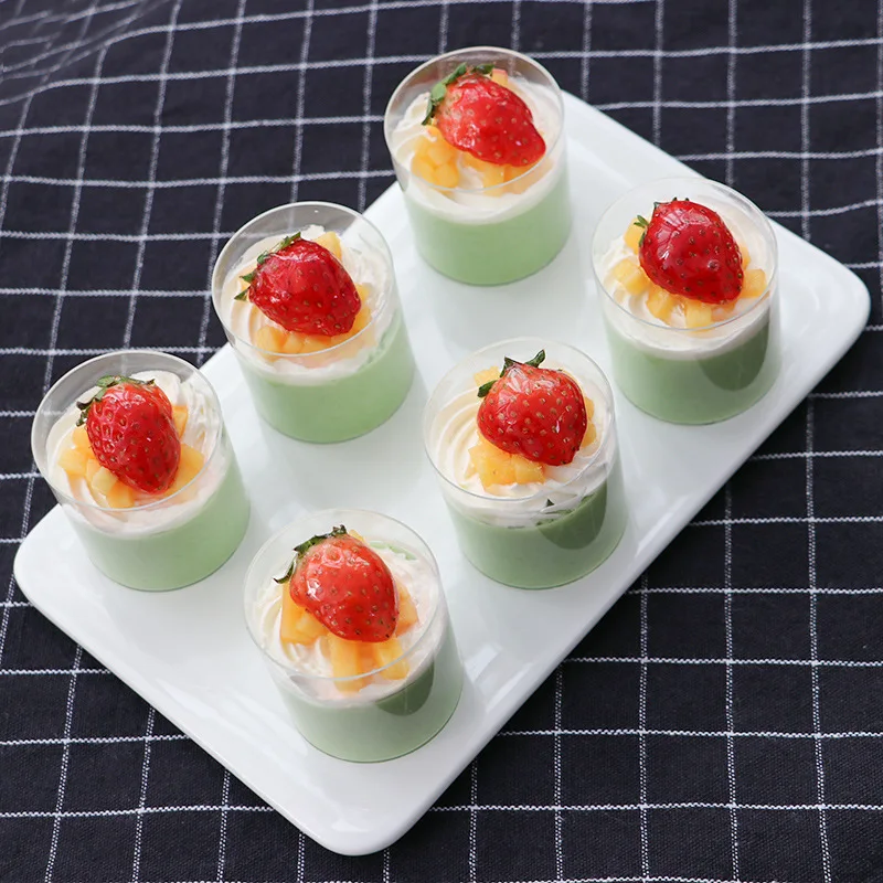 Dessert Table Mousse Cup Disposable Mini Pudding Cup with Lid Western Pastry Goblet Round Transparent Dessert Plastic plastic cups dessert cups plastic dessert cups