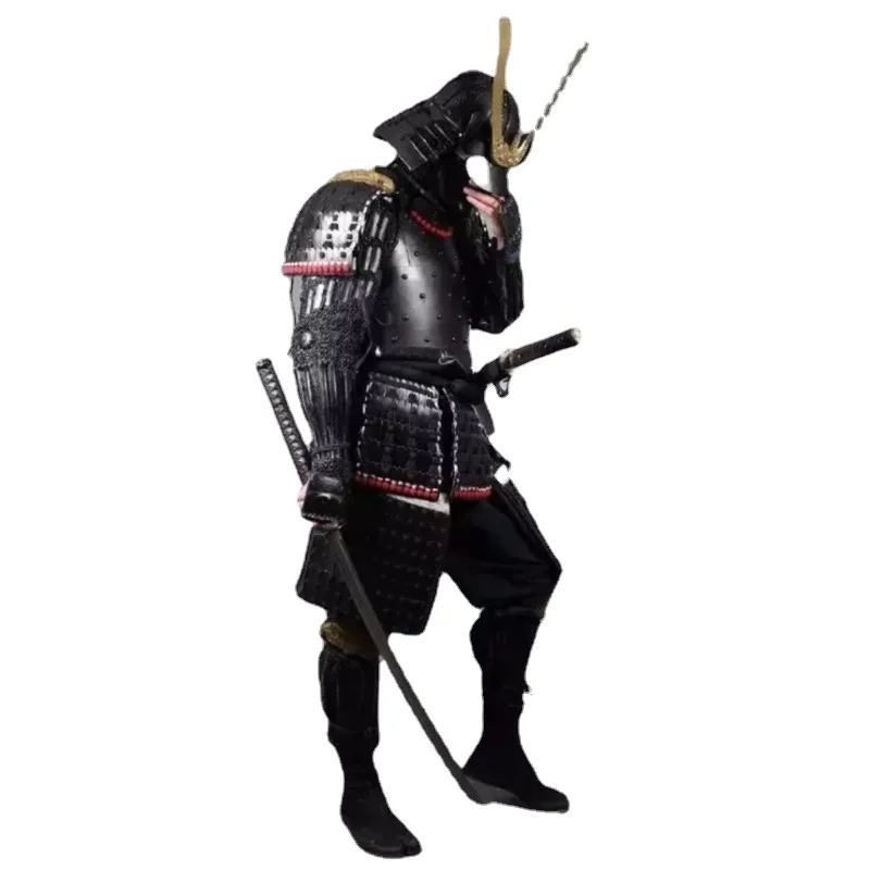 

Japanese Black Samurai Armor Imperial Bushi Tousei-gusoku Cold Rolled Steel Japan Warrior Armour Helmet Wearable