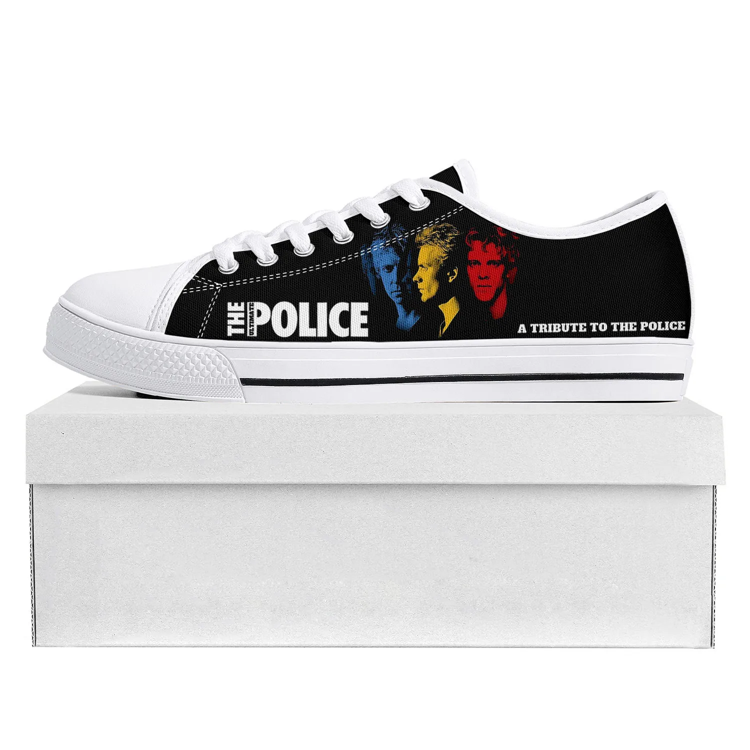 

The Police Band Pop Low Top High Quality Sneakers Mens Womens Teenager Canvas Sneaker Prode Casual Couple Shoes Custom Shoe