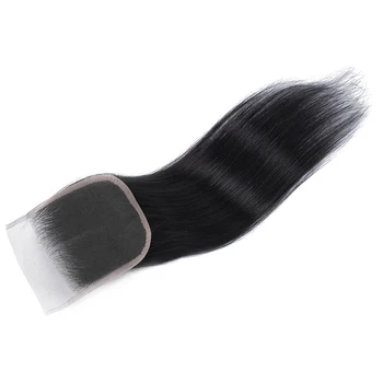 HairUGo Straight 4x4 Lace Closure Brazilian Human Hair Cameroon