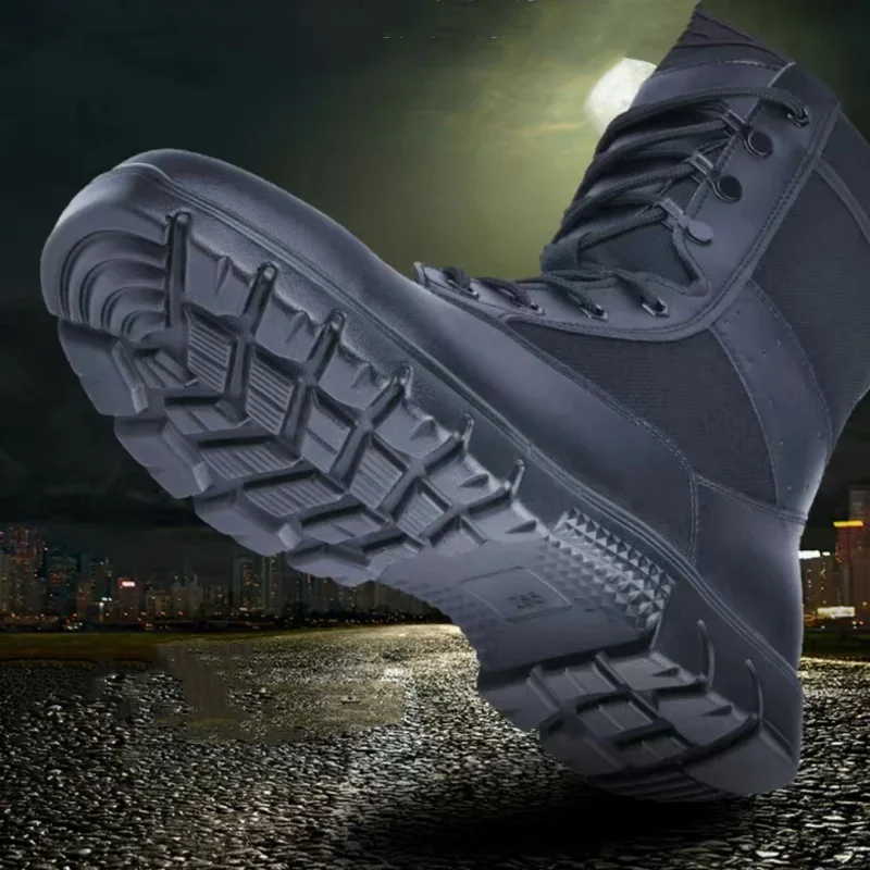 Summer Breathable Tactical boots Mesh Boot Waterproof Soft Shoe Wear-resistant Combat boot anti-skid Outdoor Hiking Walking Boot
