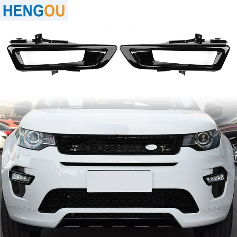 

2Pcs Car Front Fog Light Lamp Black Cover Trim Decor For Discovery Sport L550 2015 2016 2017 2018 LR061234 LR061299