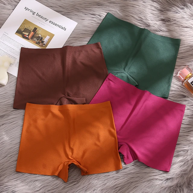 BZEL Women's Panties Seamless Boxers Breathable Cozy Lingerie Comfortable  Silk Satin Underwear Female Sports Intimate Underpants - AliExpress