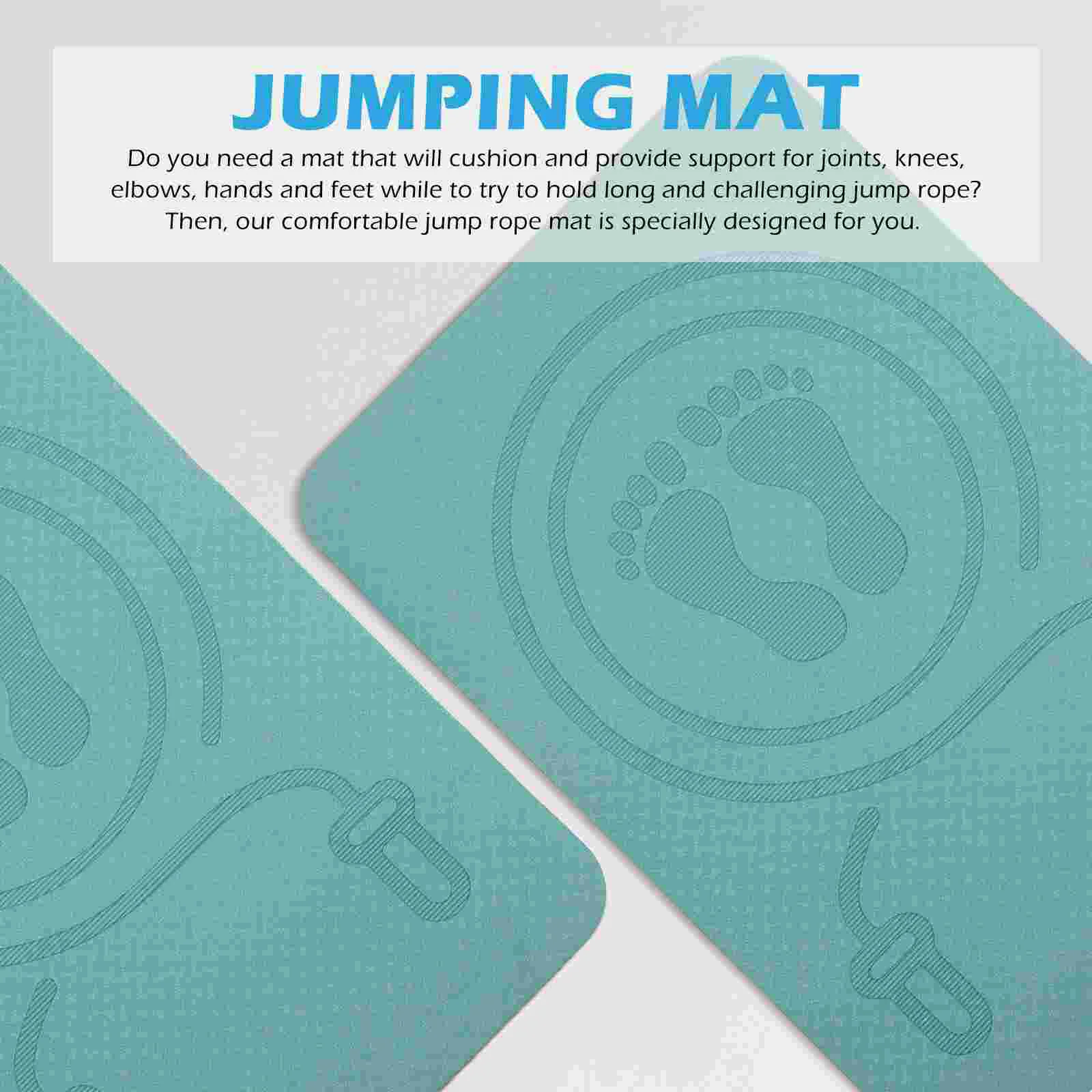 Anti-slip Skipping Rope Mat Non Exercise for Workout Carpet Shock-absorbing Tpe Gym