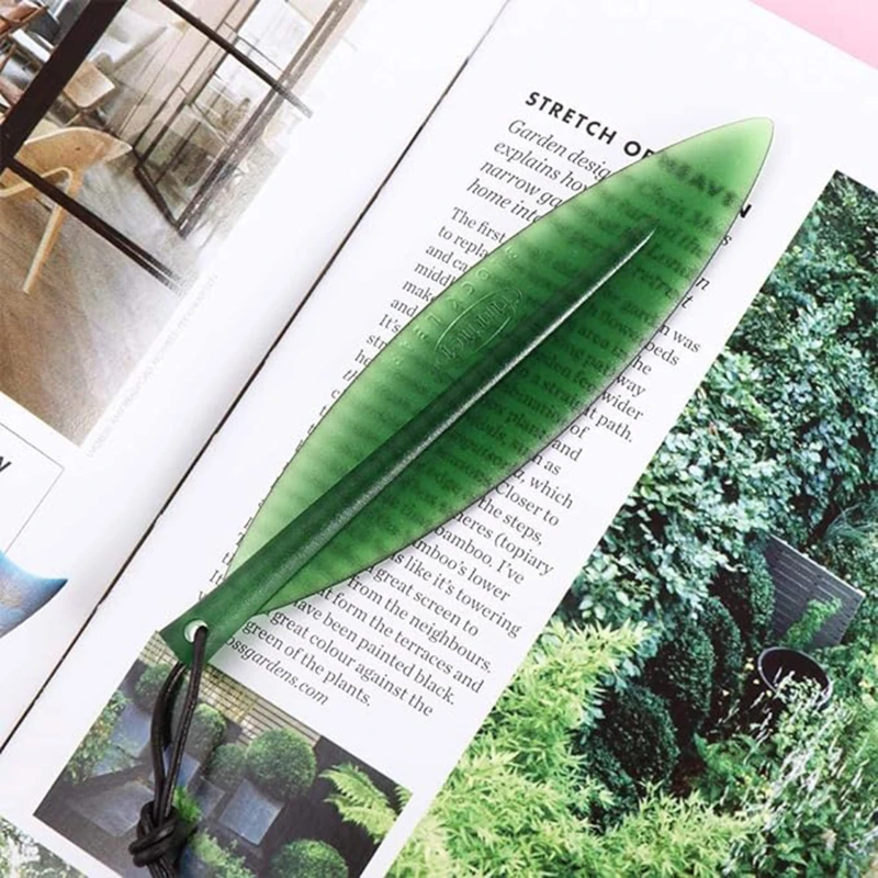 Plastic Envelope Package Slitter Vintage Salix Leaf Letter Opener Watercolor Creative Paper Lancet Cutter Razor Blade Tool