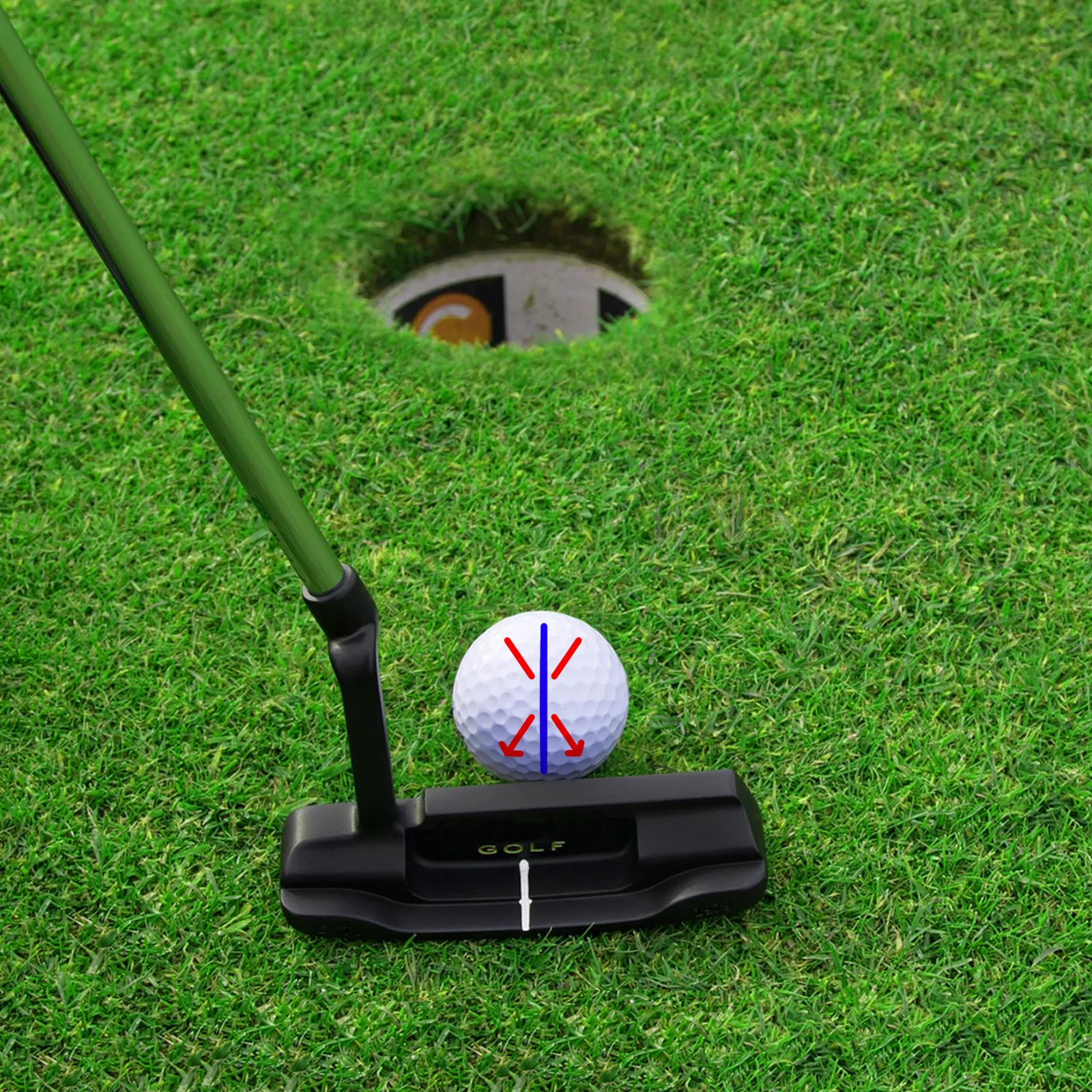 Golf Ball Line Liner Drawing Marking Alignment Putting Tool and 2 Pieces Golf Ball Marker Pen 6