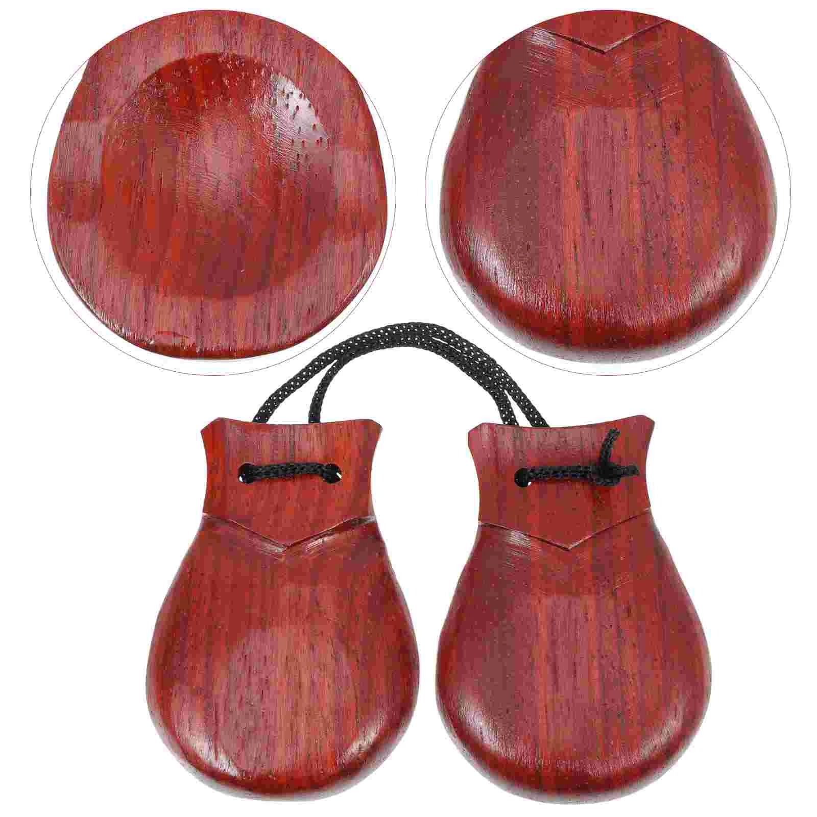 

Baby Handle Castanets Early Development Toy Musical Toys for Toddlers Wooden Musical Percussion Instruments