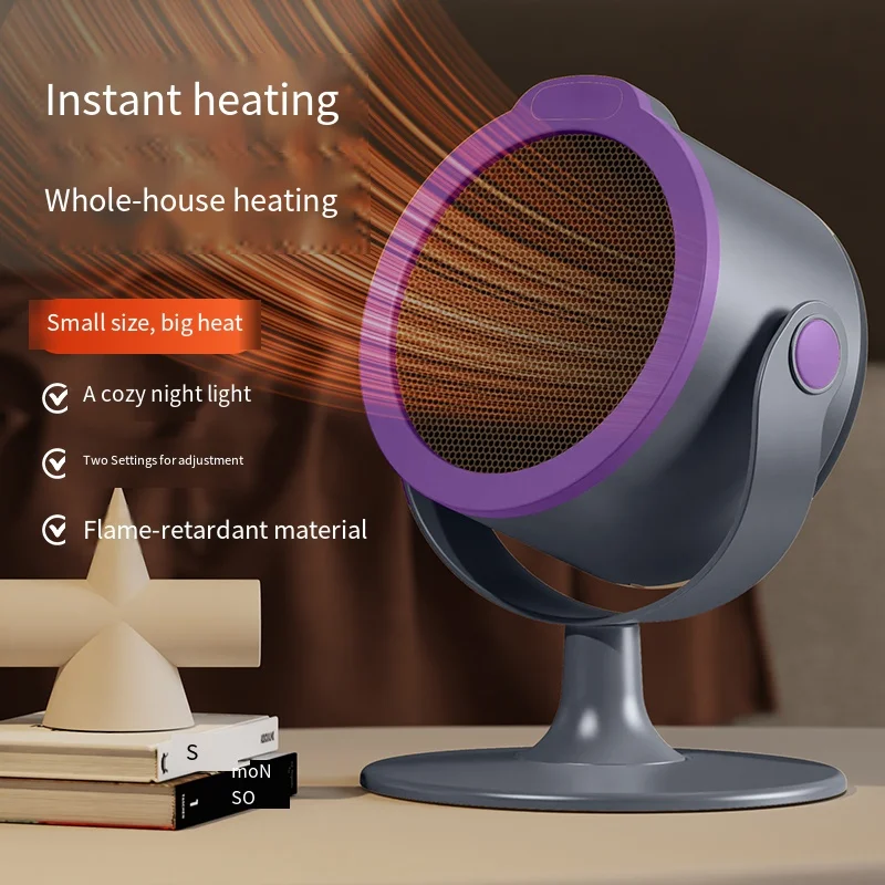 Portable Mini Desktop Heater Warm Air Adjustment Suitable for Use on Home and Office desks as well as a Foot Warmer