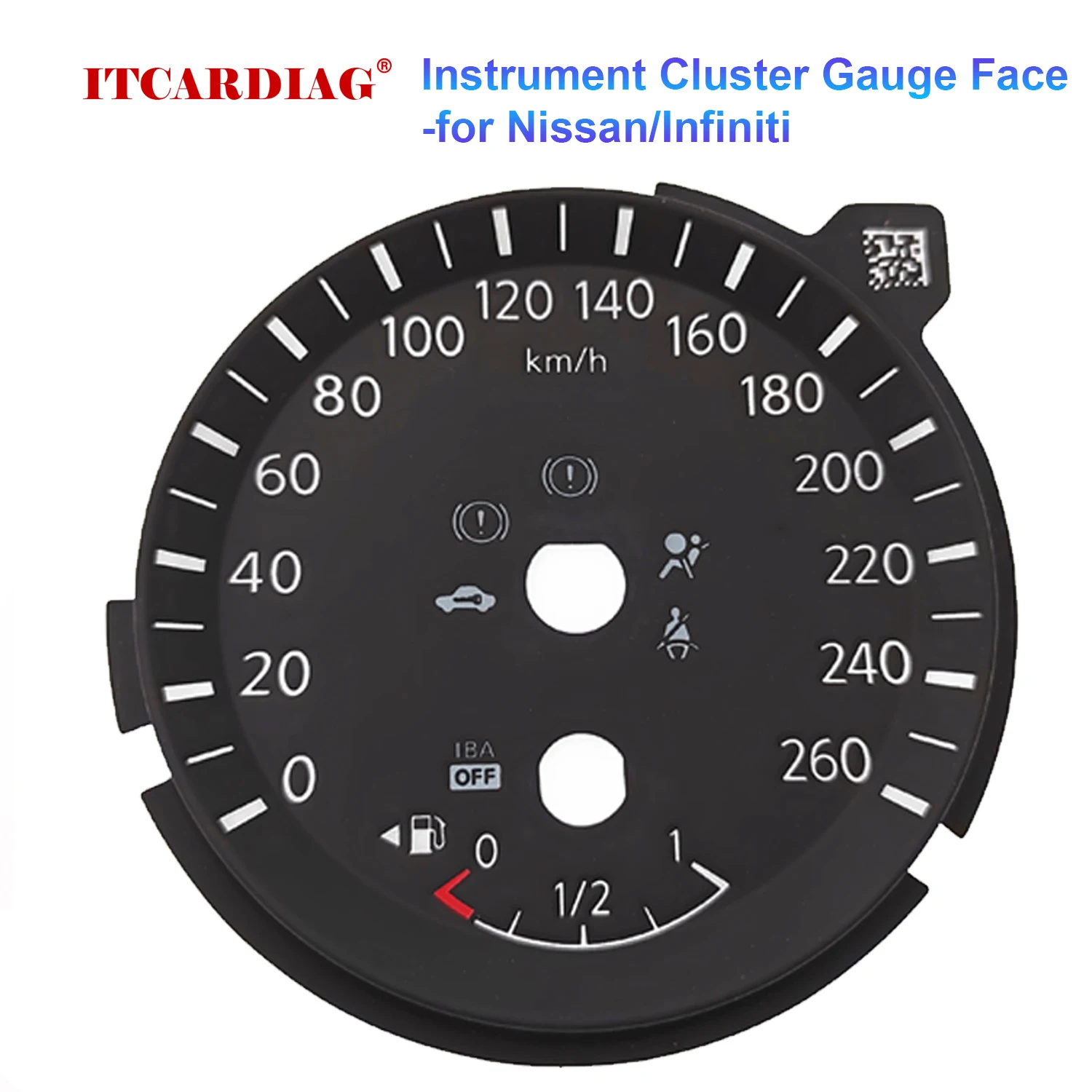 

Car Instrument Cluster Gauge Face 0-260km/h VDO Speedometer Dashboard Faceplate Retrofit for Nissan/Infiniti A2C31244901 AD05