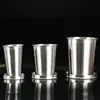 Stainless Steel Folding Cup Portable For Outdoor Travel Retractable Telescopic Collapsibles Cups With Keychain Coffee Cup 6
