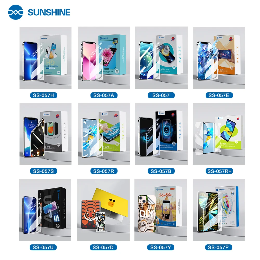 SUNSHINE 057 057B 057R 057E Flexible Hydrogel HD Film for SS-890C Machine Cutting Front Film for IPHONE Protective Cover Film