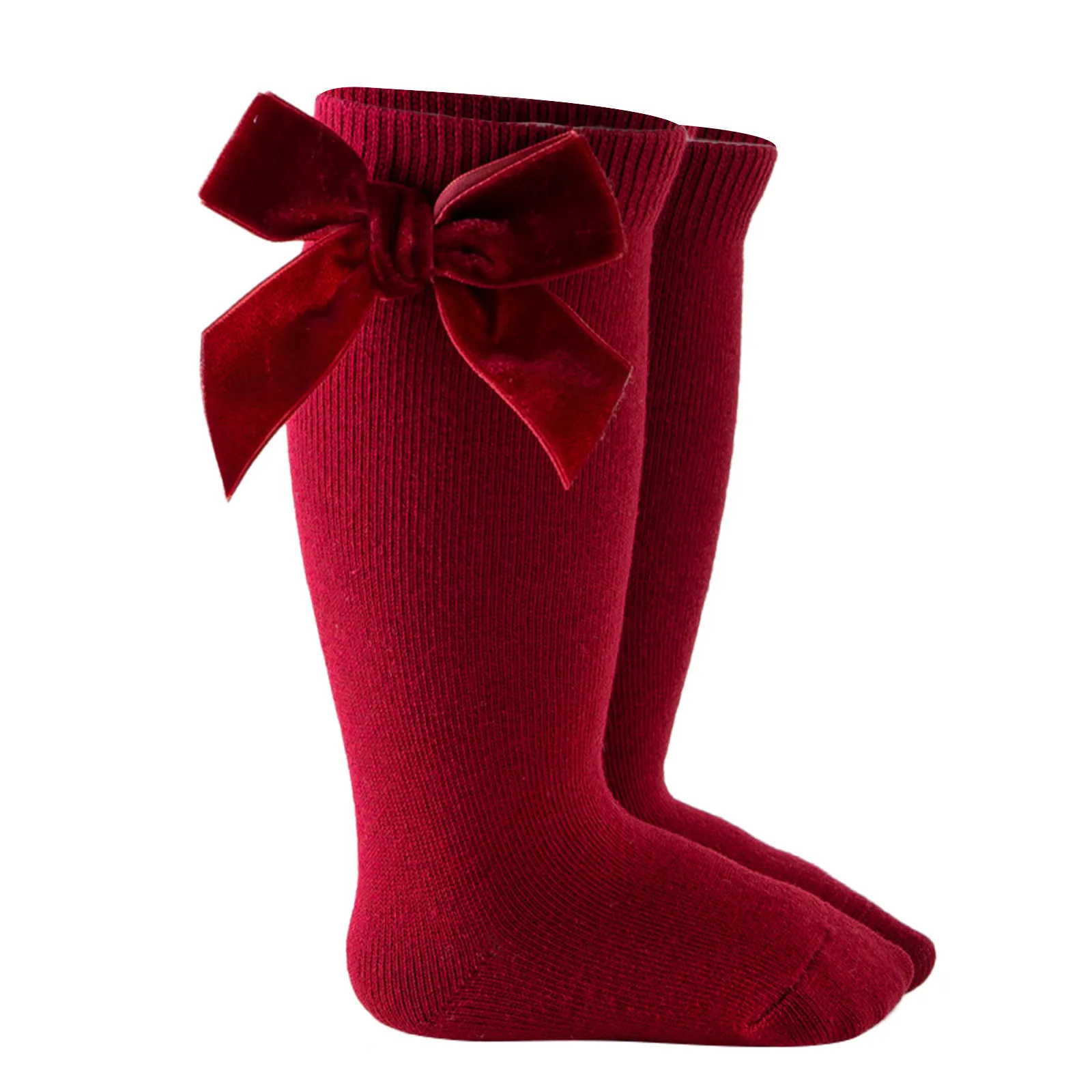 Walking Shoes Kids Toddler Mid-Calf Length Socks Knee-High Princess Solid Girls Baby Sock Stockings Baby Care Bright Socks
