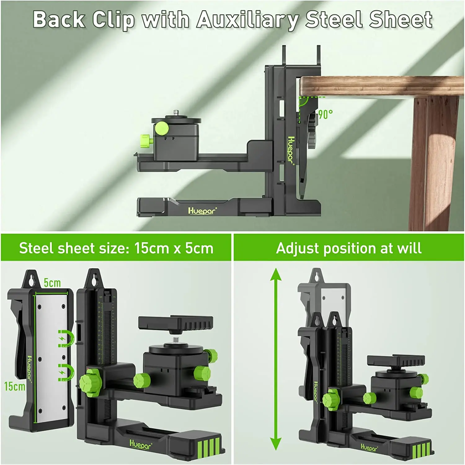 Fine-tuning Pivoting Bracket Magnetic Base For Laser Level, Tripod, Wall Hang Mo