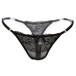 Alluring Lace V - String Thongs and Lingerie (Black)