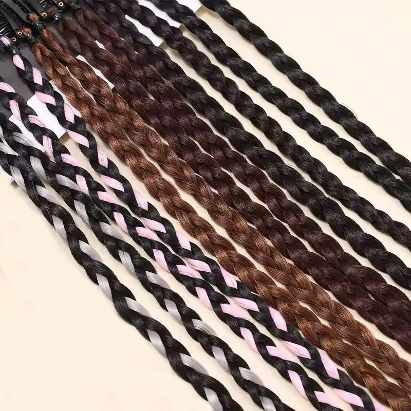 1pcs Synthetic  Braid Wig With Strong BB Clip Lightweight Box Braid Ponytail Hair Piece for Women for Party Daily
