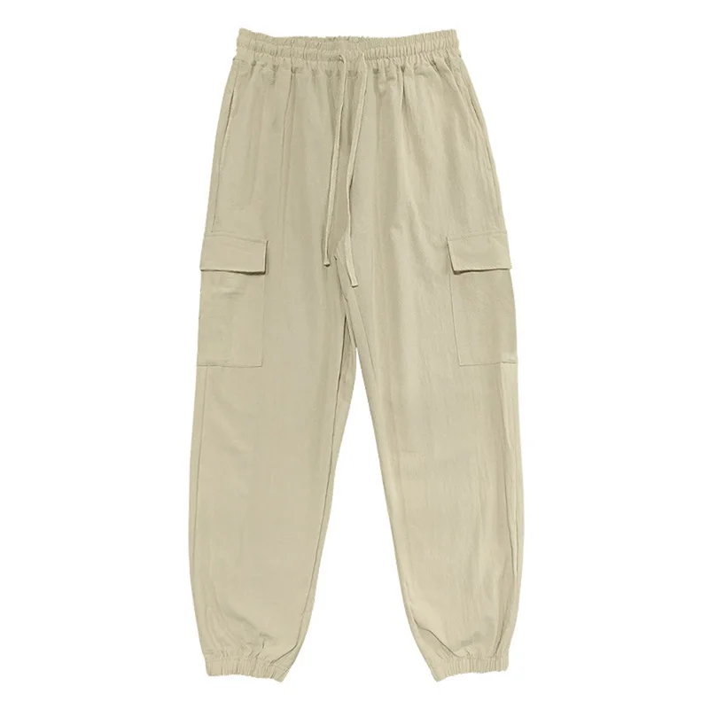Men s Stylish Cargo Pants with Multiple Pockets and Adjustable Drawstring Waistband for Comfortable Wear