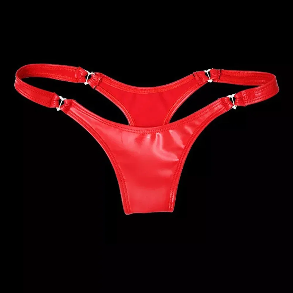 For man woman underwear thongs daily knickers briefs lingerie women PVC leather thongs G-string panties female underwear women panties womens underwear