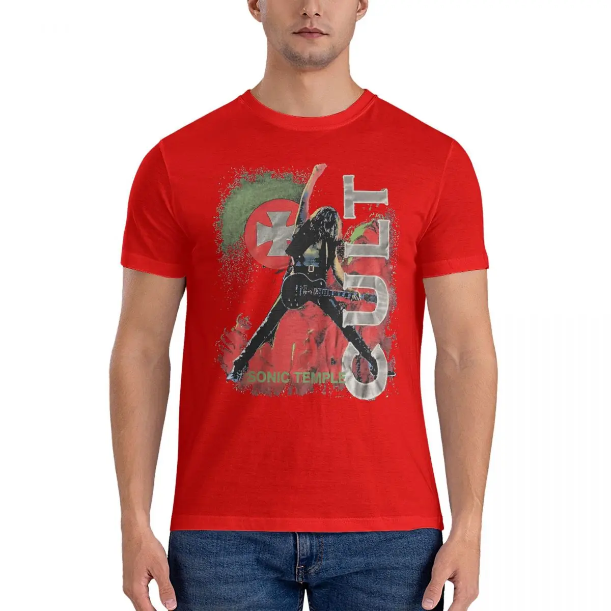 thumbnail image 1 of Camisetas de Sonic Temple Cult para hombre, camisetas divertidas RHCP 100 % algodón, camiseta de manga corta con cuello redondo, ropa recién llegada, 1 of 5