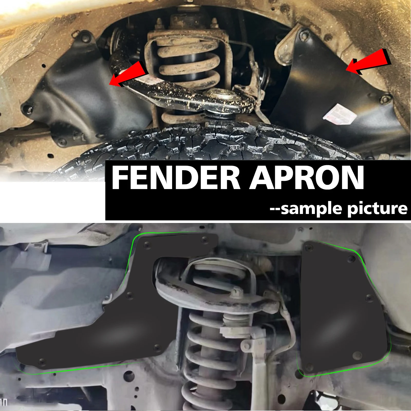 4PCS GUMMI Splash Shields Für Ford Ranger P375 PX T6 2011-2023 Everest U375 UA 15-22 Fender Liner Schürze Wachen Dichtung Schutz – Detail 2