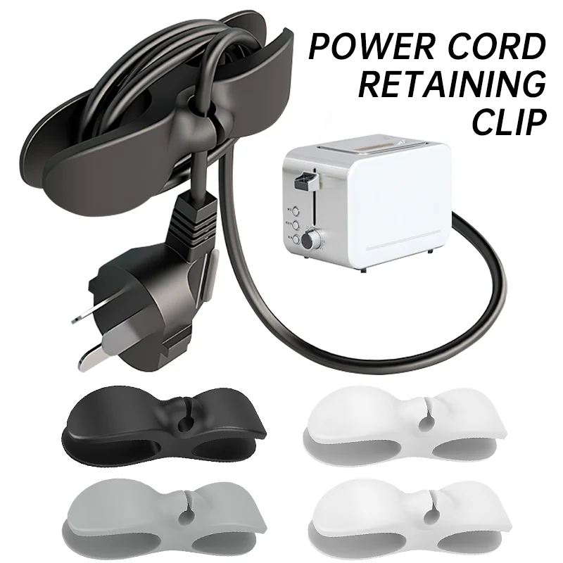 Cable Winder Wire for Appliances Plug Wire Organizer Kitchen Office Home Cord Management Data Cell Phone Cable Storage Line Clip