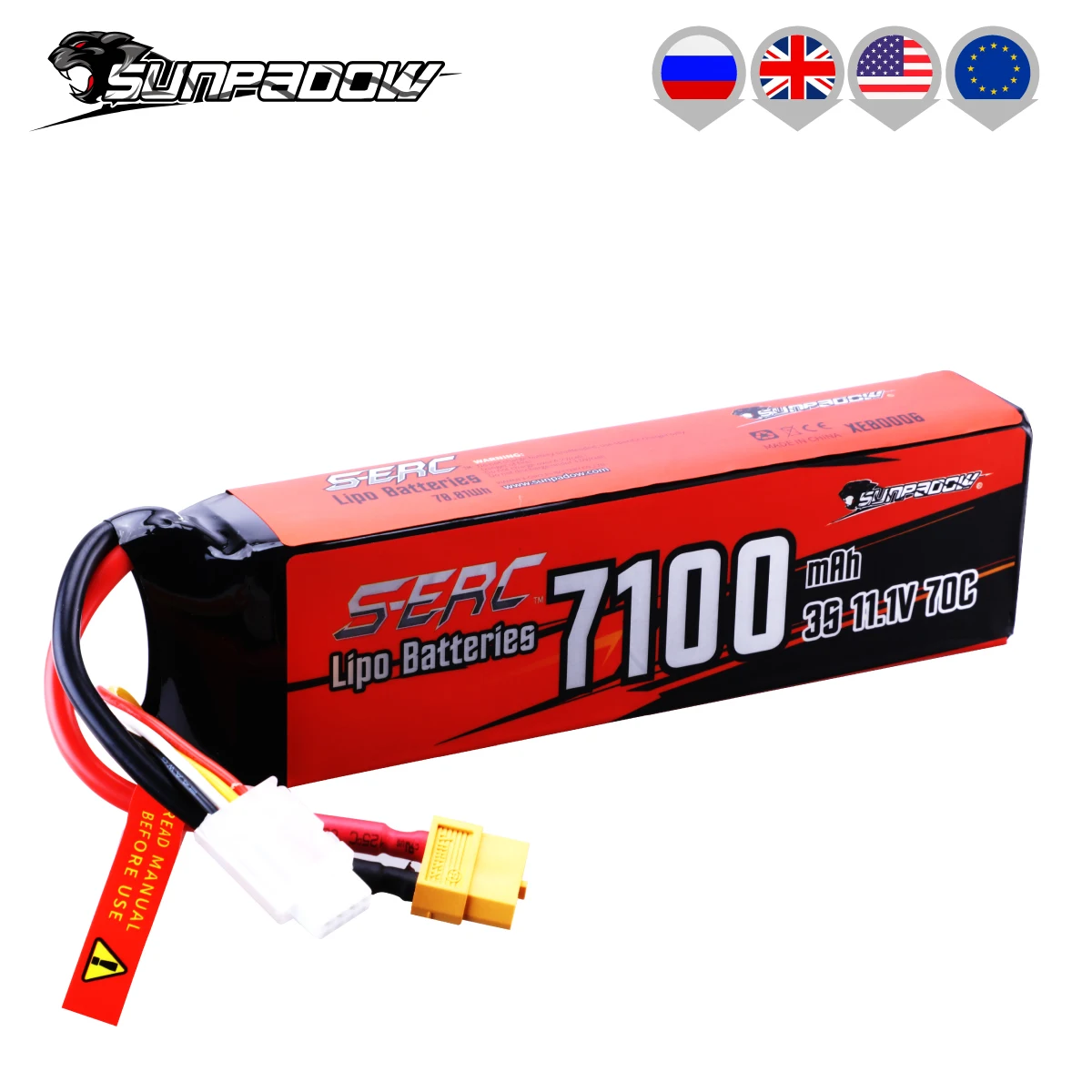 SUNPADOW 3S Lipo Battery 11 1V XT60 Plug 7100mAh 70C Soft Pack For RC sunpadow-3s-lipo-battery-11-1v-xt60-plug-7100mah-70c-soft-pack-for-rc