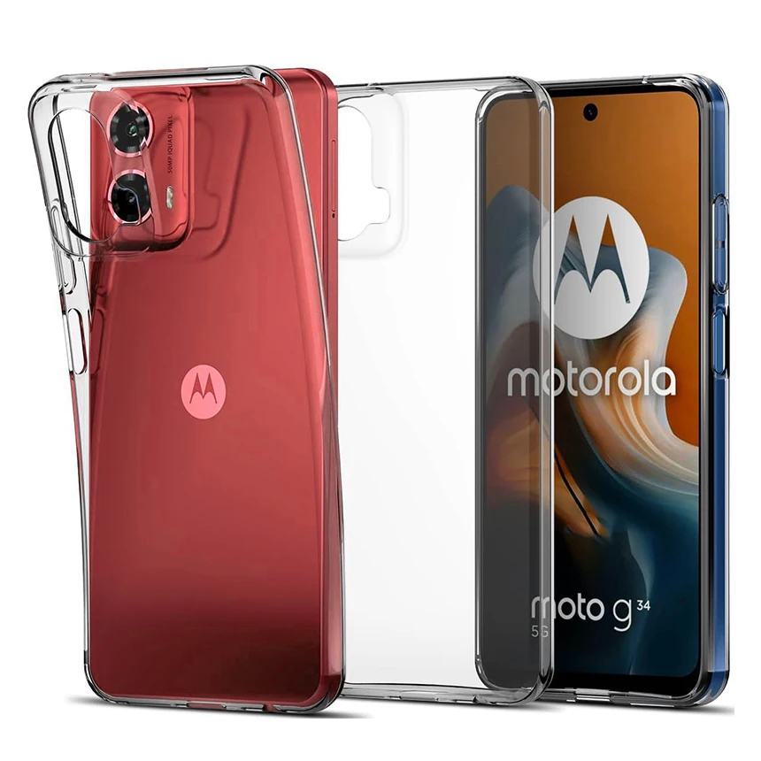 phone case Ultra Thin Silicone Soft Clear Case For Motorola Edge 50 40 30 20 Pro Lite G24 G54 G84 G53 G73 G13 G62 G52 G42 Transparent Cover