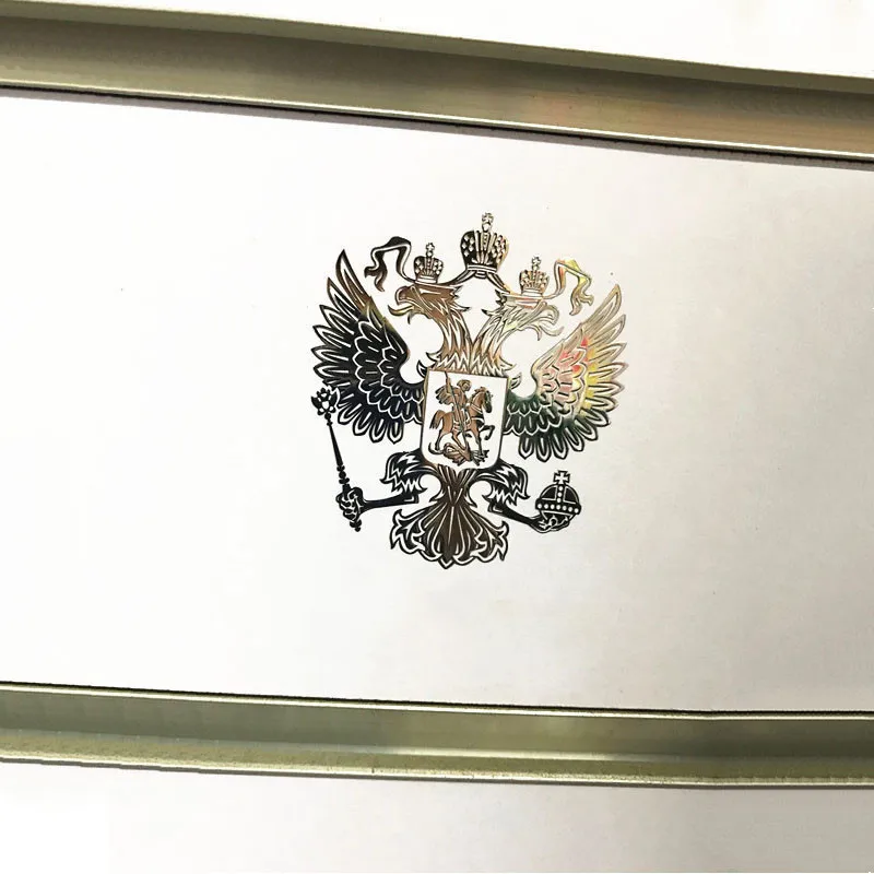 Car stickers Russian Coat of Arms Sticker Nickel Metal Car Stickers Decals Russian Federation Eagle Emblem for Car Styling Accessories