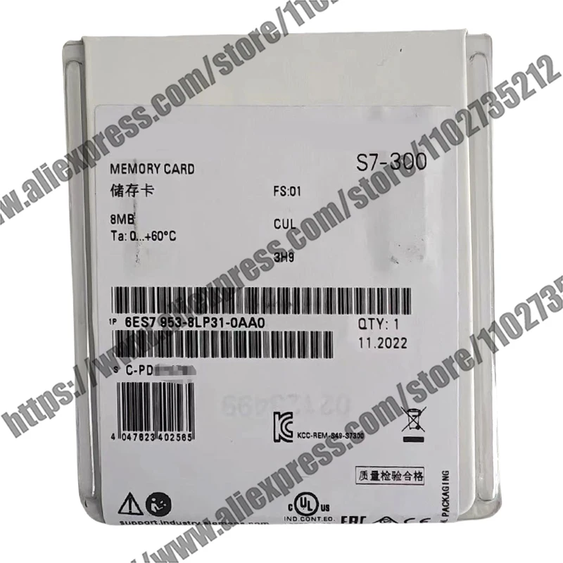 

S7 Micro Memory Card For S7-300/C7/ET 200 8 MB 128 KB 6ES7953-8LP31-0AA0 8LG31 6ES79538LP310AA0 6ES79538LG310AA0