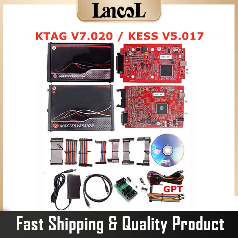 Programmatore Ecu 2.80 Kess V5.017 Ktag V7.020 Eu Red K-Tag V7.020 4 Led 2.25 Sw Online Master K-Ess 5.017 Obd2