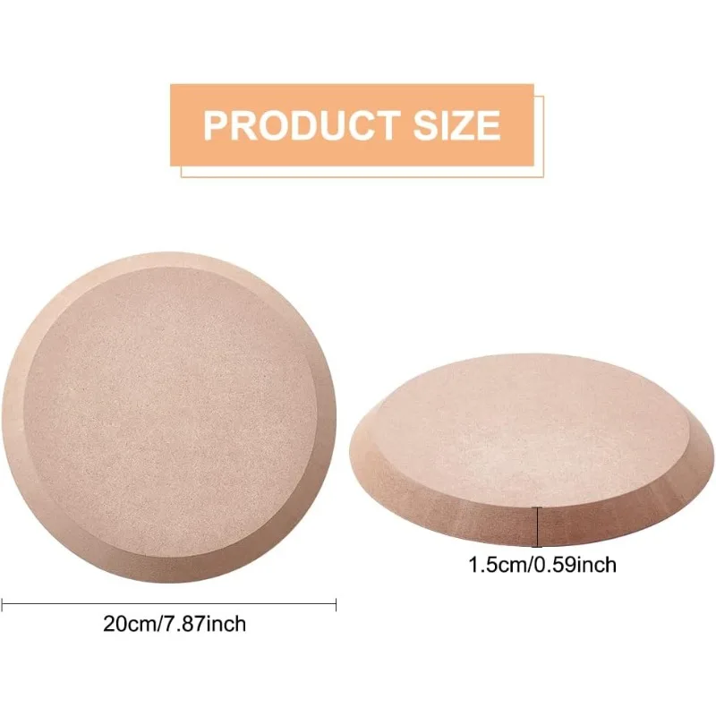Silicone Mold 1pc Round Pottery Tools Ceramic Plate Forming Mold Tan Wooden Density Plate Printing Blank Stripping Mud