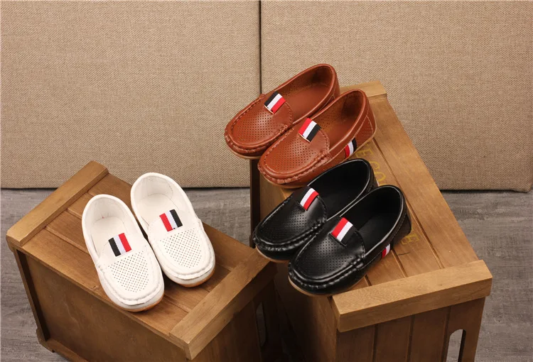 Description Picture 5 of itemKids Casual Shoes Boys Leather Flats Slip-on Loafers Soft Classic Fashion Toddlers Big Children Leather Shoes for Party Wedding