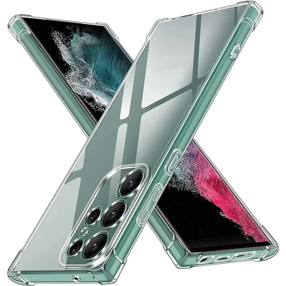 Custodia Posteriore Morbida In Silicone Trasparente Antiurto Per Samsung Galaxy S23 Ultra S23 S23 Fe S22 S22 Plus S21 Fe S20 Fe S21 Ultra S21 Coque