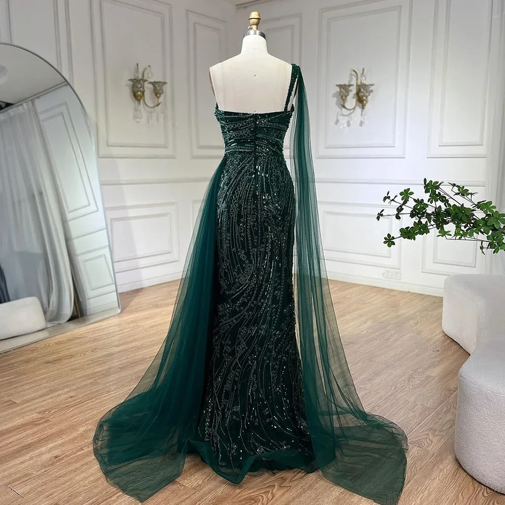 SERENE HILL Customized Orange One Shoulder Mermaid Evening
