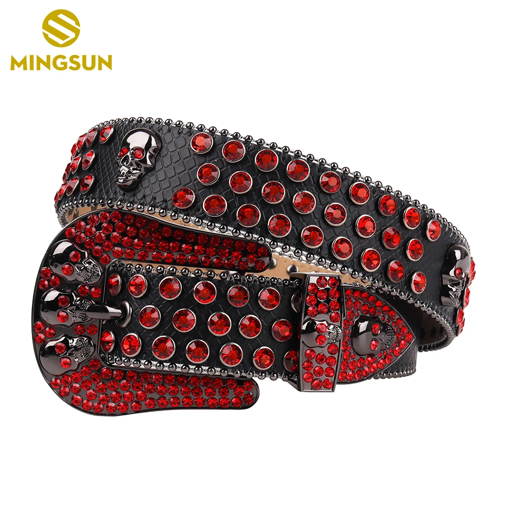 Red Skull Belt Jeans Waistband Luxury Women Designer Belts High Quality  Leather Strap Men Gothic Rhinestones Belt Ceinture Femme - Belts -  AliExpress