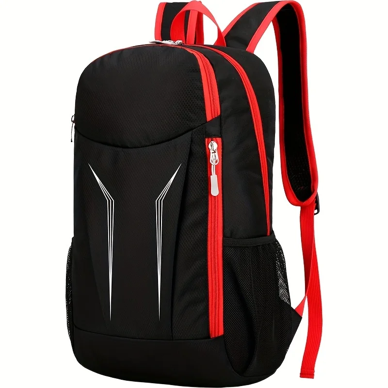 Compact Lightweight Outdoor Backpack Water-Resistant, Large Capacity Ideal for Hiking, Cycling, Travel Reflective Safety Strips